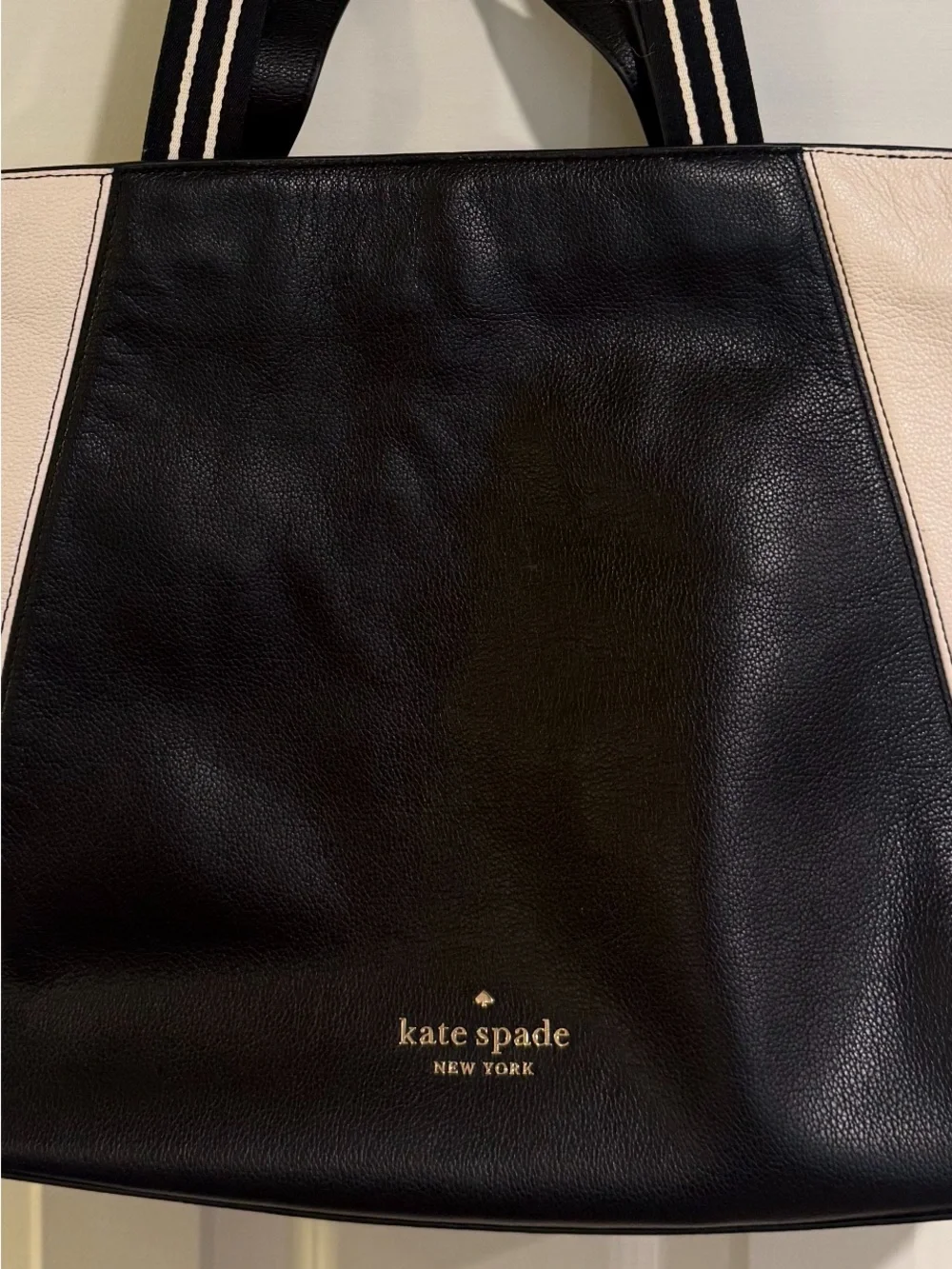 Kate Spade Two-Tone Black and Cream Rosie large Leather Tote